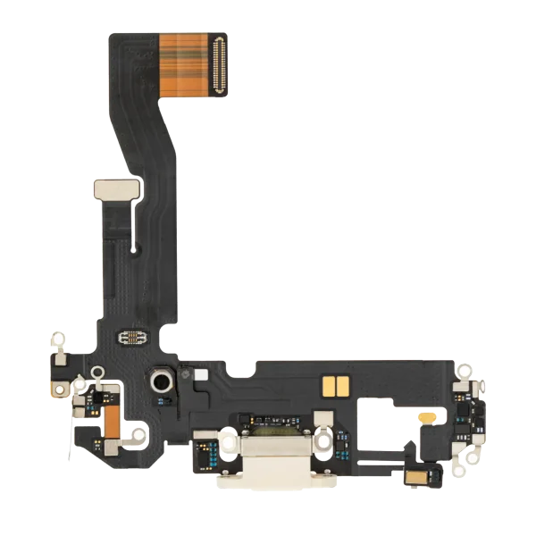 iphone 12 İle Uyumlu Şarj Yeri  Girişli ve Mikrofonlu Şarj Filmi Premium Gold