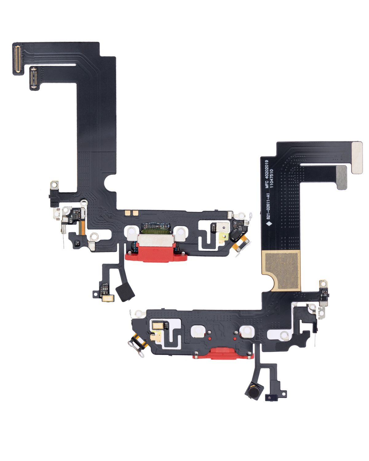 iphone 12 Mini İle Uyumlu Şarj Yeri  Girişli ve Mikrofonlu Şarj Filmi Aftermarket Plus Kırmızı - Görsel 2