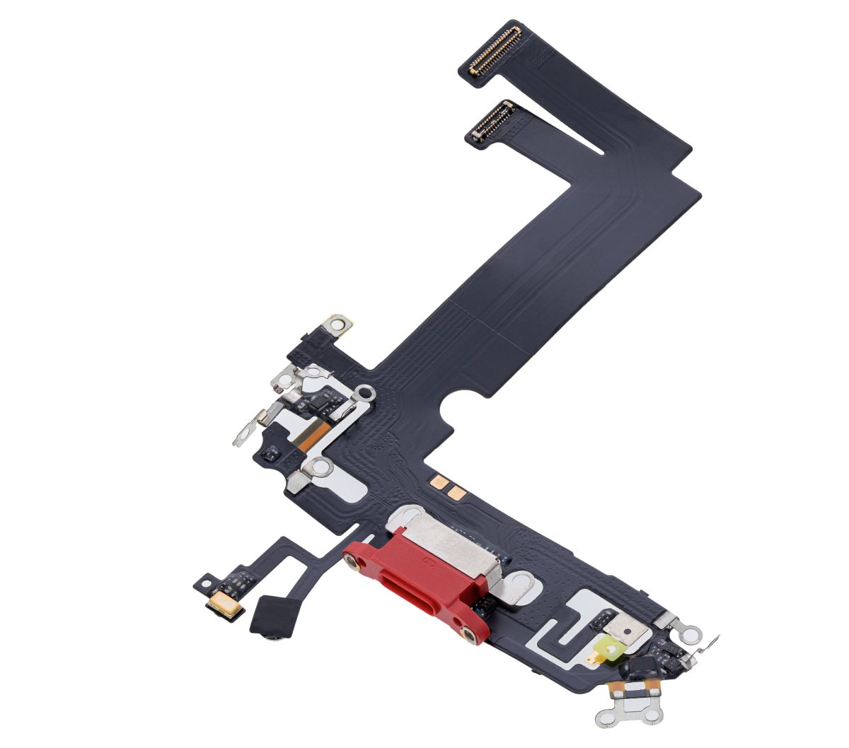 iphone 12 Mini İle Uyumlu Şarj Yeri  Girişli ve Mikrofonlu Şarj Filmi Aftermarket Plus Kırmızı - Görsel 3