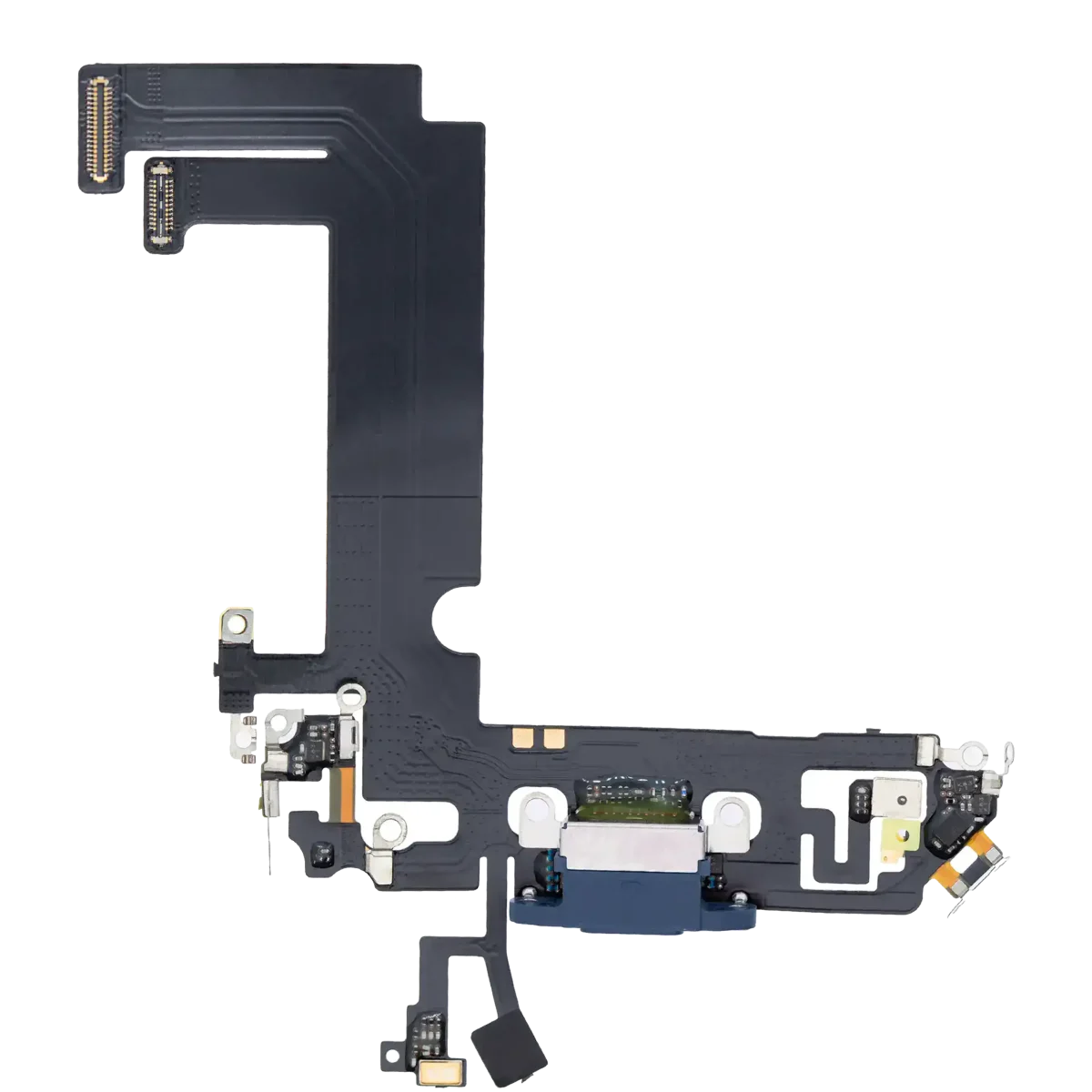 iphone 12 Mini İle Uyumlu Şarj Yeri  Girişli ve Mikrofonlu Şarj Filmi Aftermarket Plus Mavi
