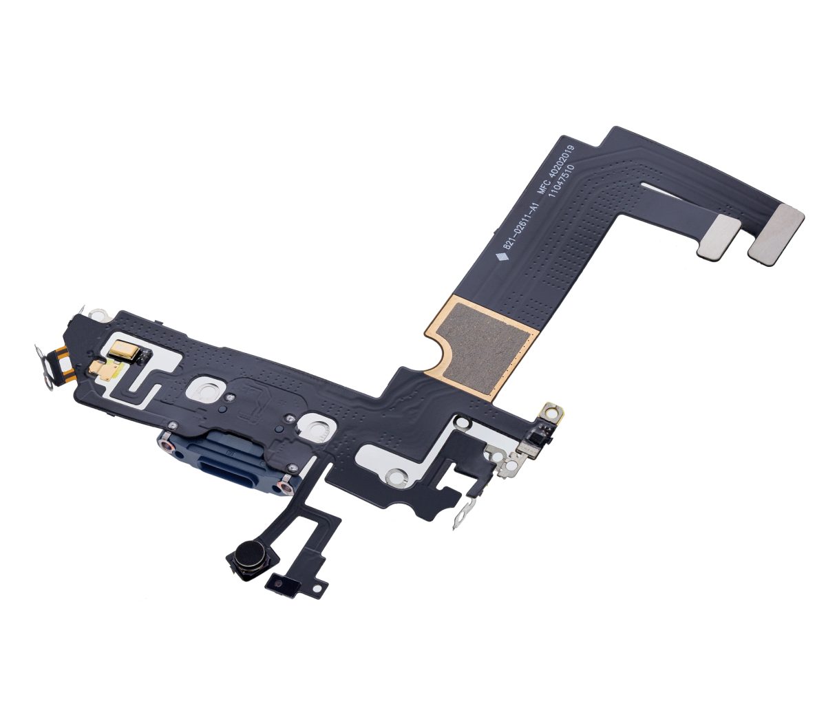 iphone 12 Mini İle Uyumlu Şarj Yeri  Girişli ve Mikrofonlu Şarj Filmi Aftermarket Plus Mavi - Görsel 3