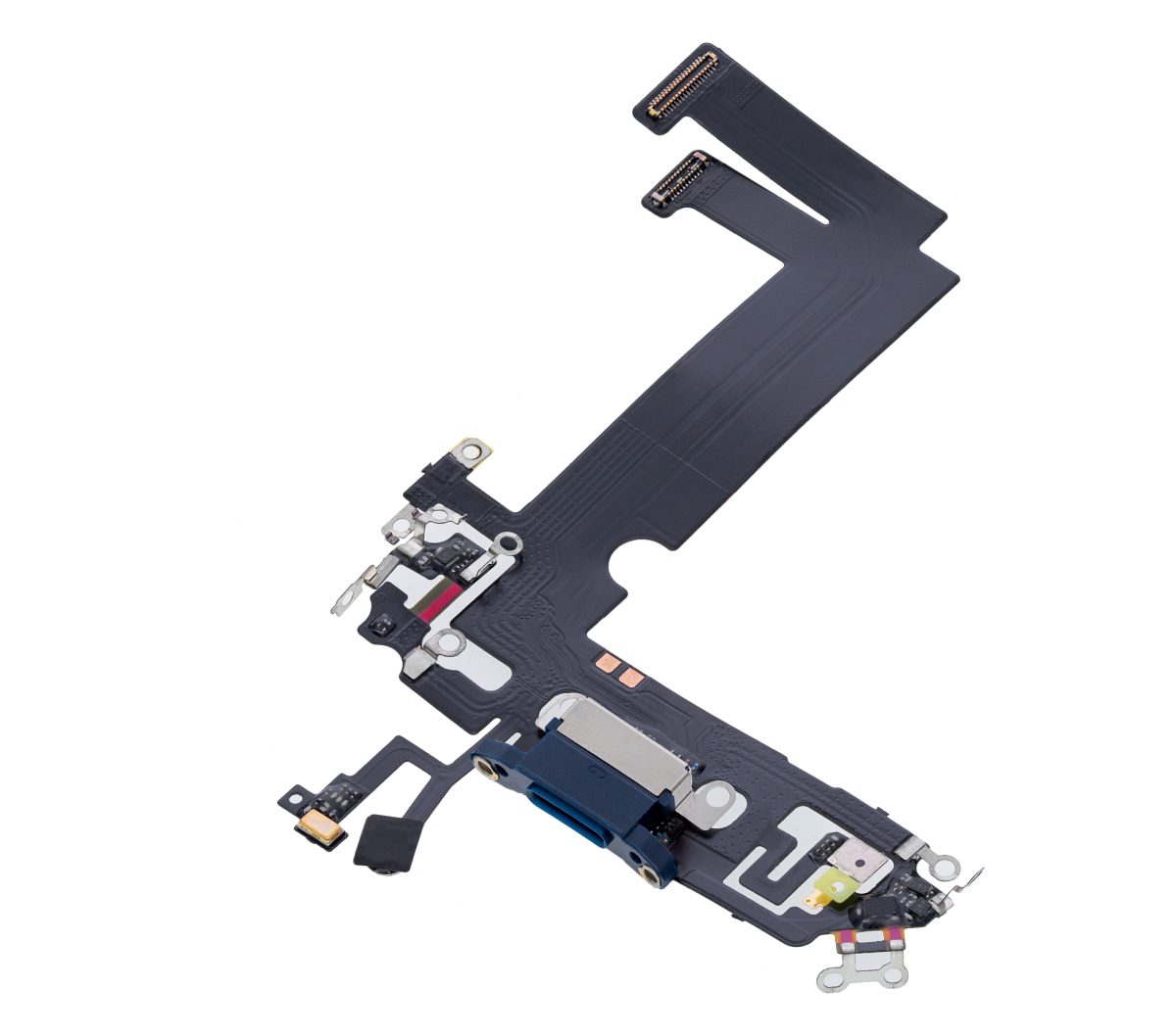 iphone 12 Mini İle Uyumlu Şarj Yeri  Girişli ve Mikrofonlu Şarj Filmi Aftermarket Plus Mavi - Görsel 4