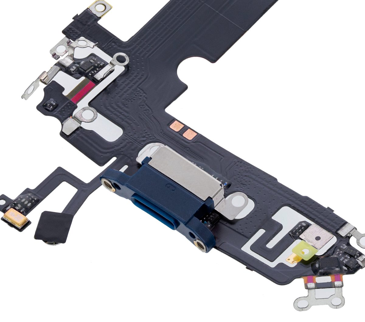 iphone 12 Mini İle Uyumlu Şarj Yeri  Girişli ve Mikrofonlu Şarj Filmi Aftermarket Plus Mavi - Görsel 5