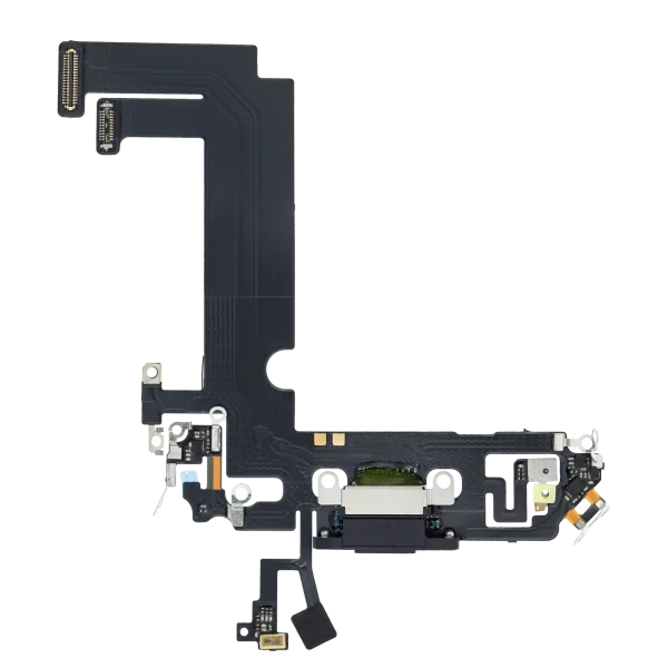 iphone 12 Mini İle Uyumlu Şarj Yeri  Girişli ve Mikrofonlu Şarj Filmi Aftermarket Plus Siyah