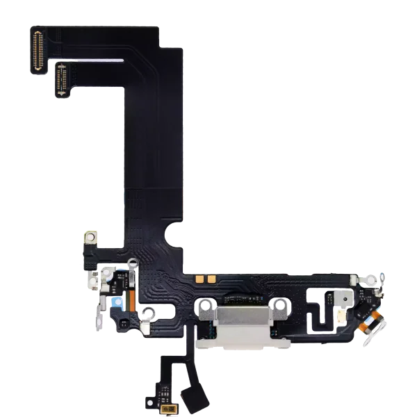 iphone 12 Mini İle Uyumlu Şarj Yeri  Girişli ve Mikrofonlu Şarj Filmi Beyaz