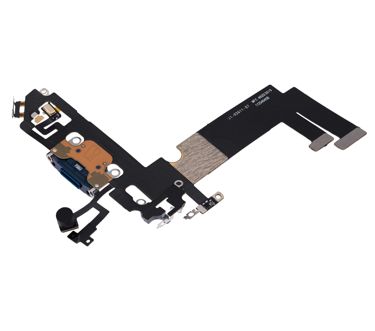 iphone 12 Mini İle Uyumlu Şarj Yeri  Girişli ve Mikrofonlu Şarj Filmi Mavi - Görsel 3