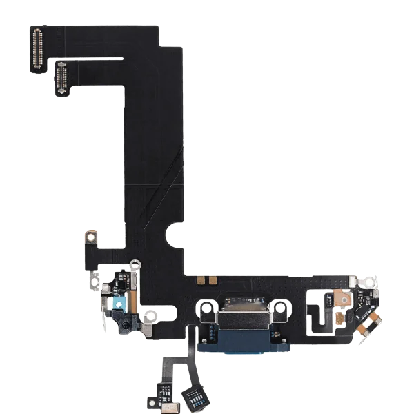 iphone 12 Mini İle Uyumlu Şarj Yeri  Girişli ve Mikrofonlu Şarj Filmi Mavi