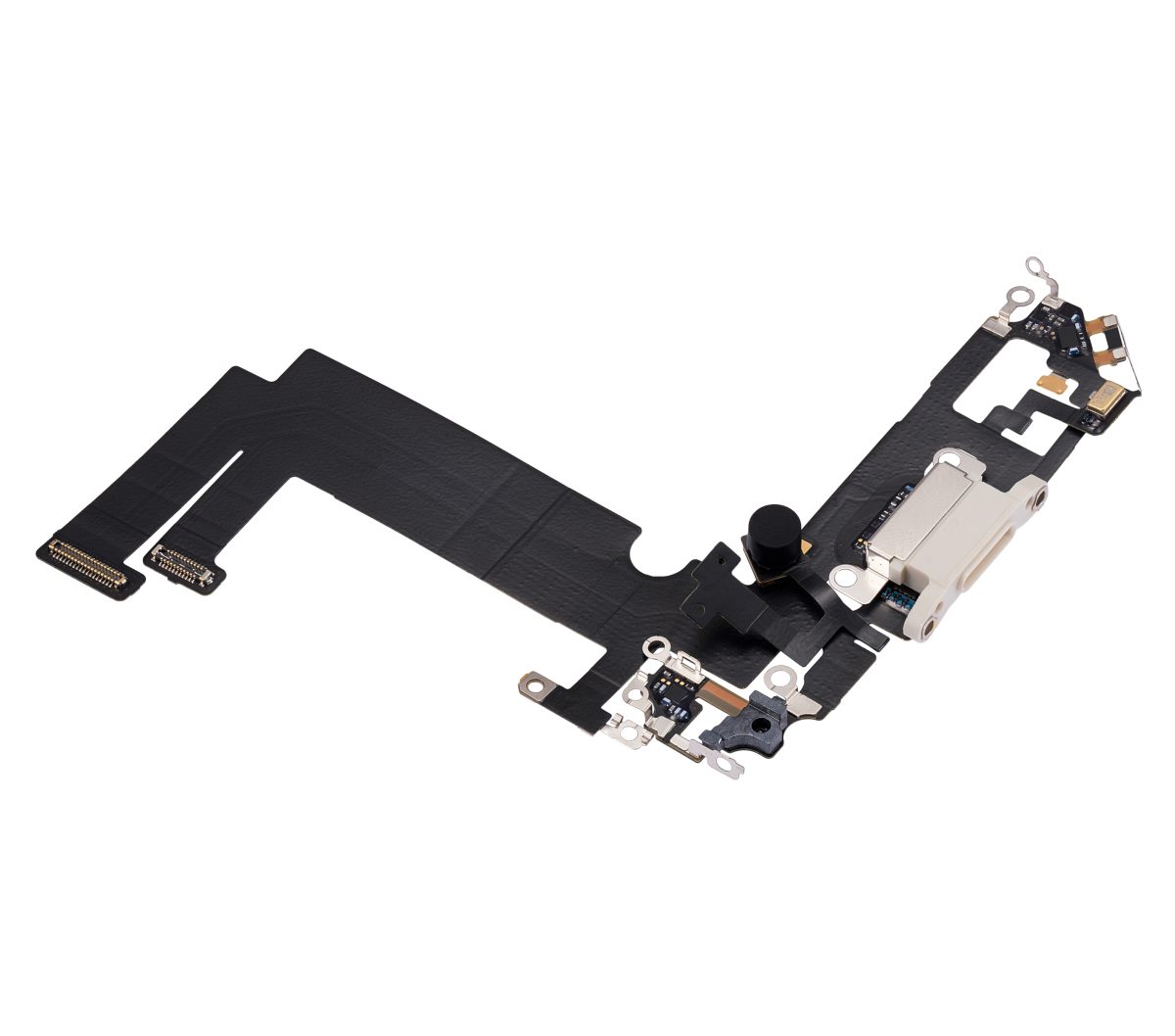 iphone 12 Mini İle Uyumlu Şarj Yeri  Girişli ve Mikrofonlu Şarj Filmi Premium Beyaz - Görsel 3