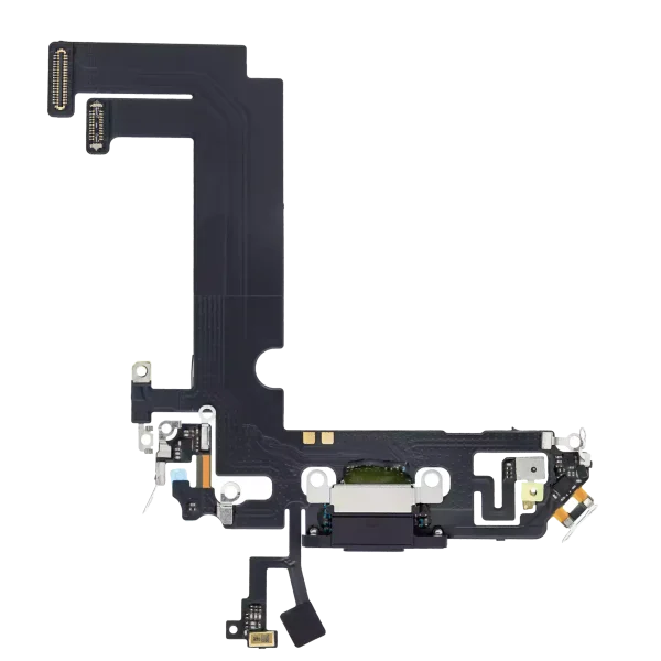 iphone 12 Mini İle Uyumlu Şarj Yeri  Girişli ve Mikrofonlu Şarj Filmi Premium Siyah