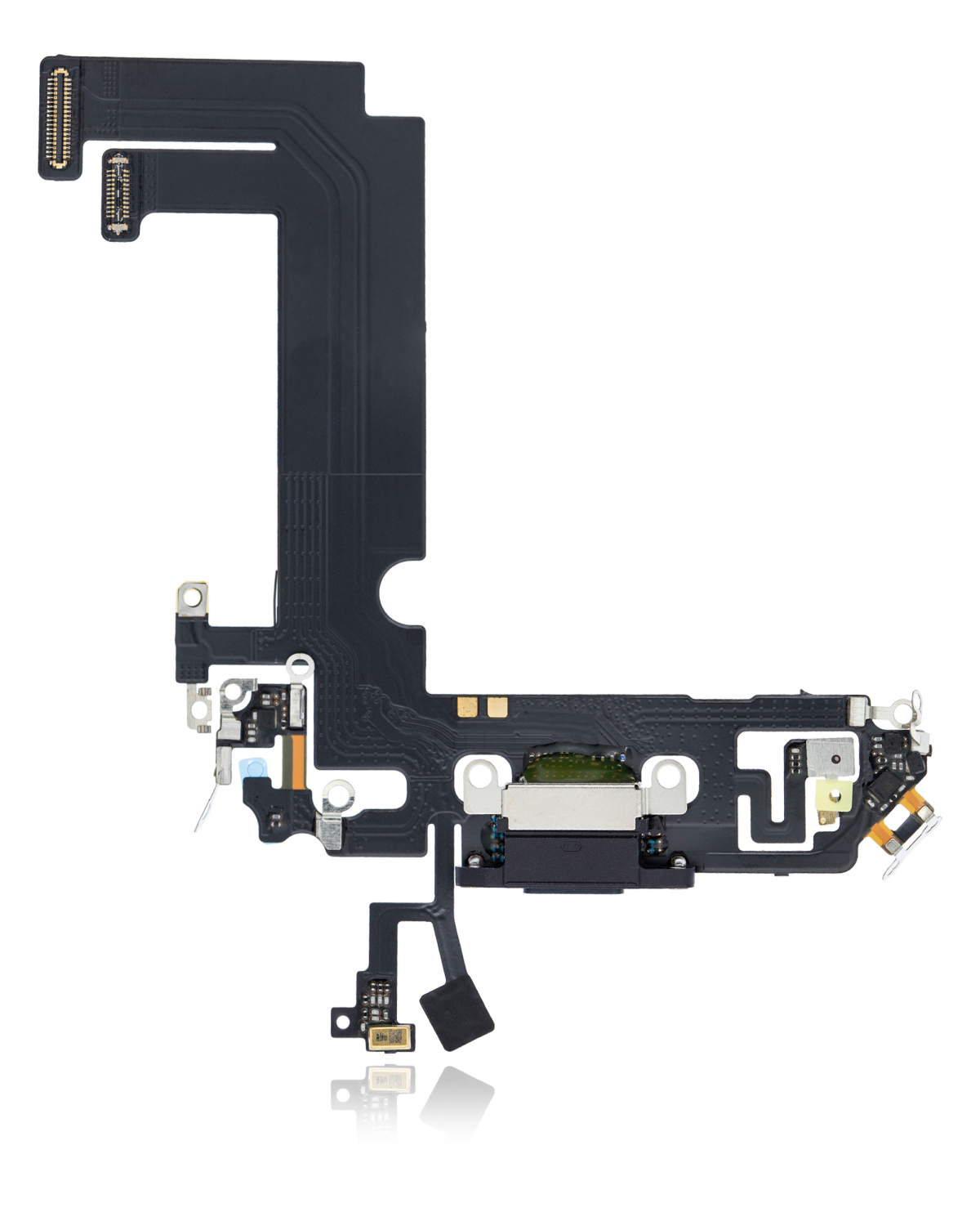 iphone 12 Mini İle Uyumlu Şarj Yeri  Girişli ve Mikrofonlu Şarj Filmi Siyah - Görsel 5