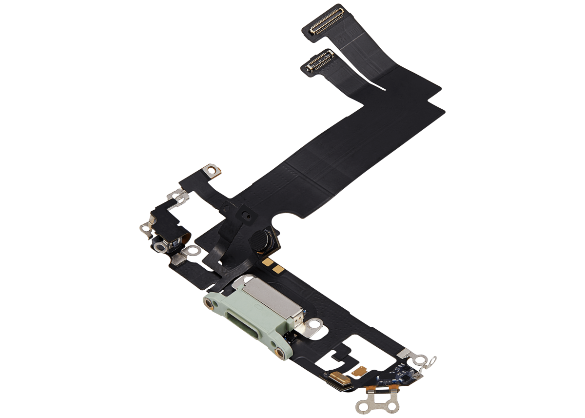 iphone 12 Mini İle Uyumlu Şarj Yeri  Girişli ve Mikrofonlu Şarj Filmi Yeşil - Görsel 3