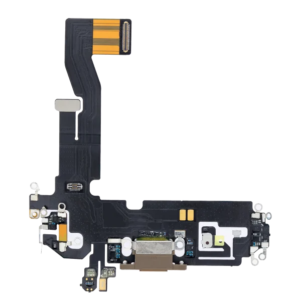 iphone 12 Pro İle Uyumlu Şarj Yeri  Girişli ve Mikrofonlu Şarj Filmi Gold