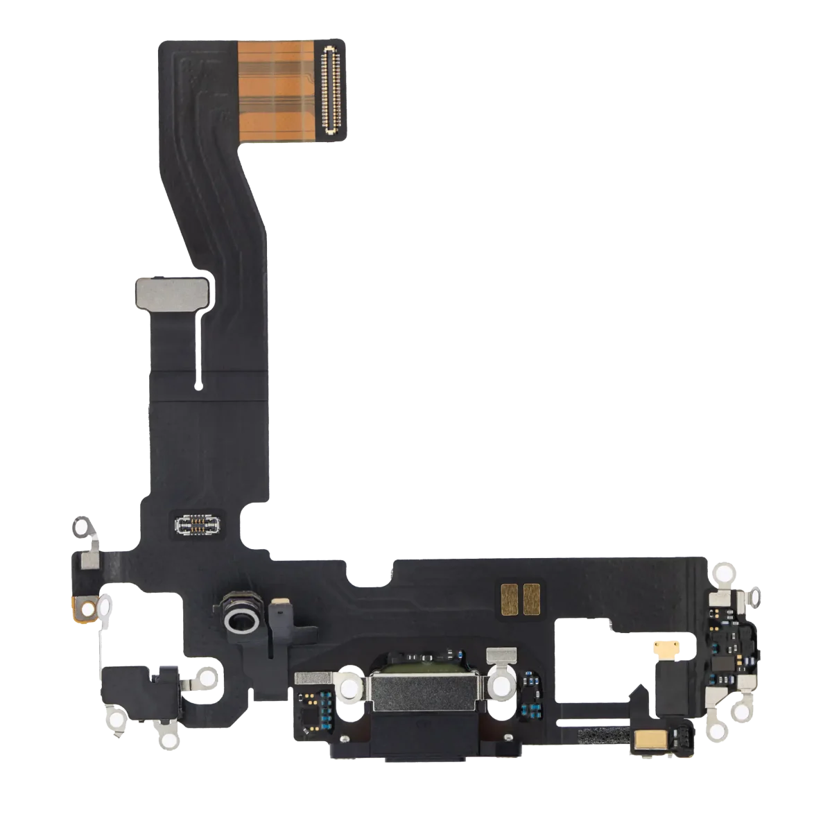 iphone 12 Pro İle Uyumlu Şarj Yeri  Girişli ve Mikrofonlu Şarj Filmi Premium Grafit