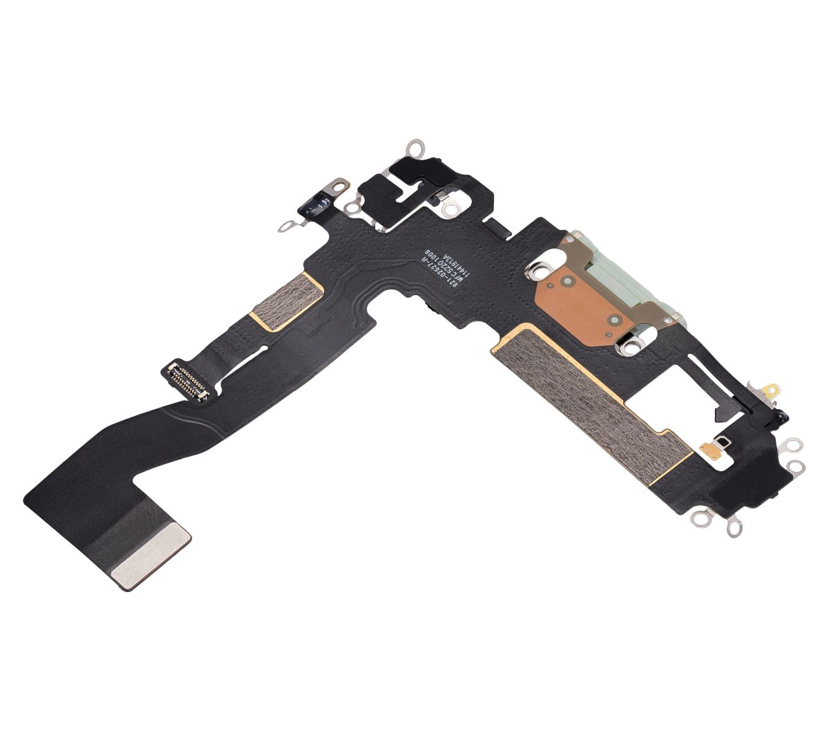 iphone 12 Pro İle Uyumlu Şarj Yeri  Girişli ve Mikrofonlu Şarj Filmi Premium Yeşil - Görsel 3