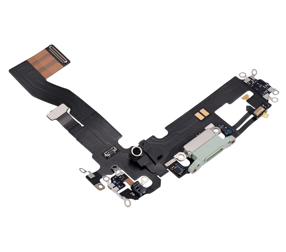 iphone 12 Pro İle Uyumlu Şarj Yeri  Girişli ve Mikrofonlu Şarj Filmi Premium Yeşil - Görsel 4