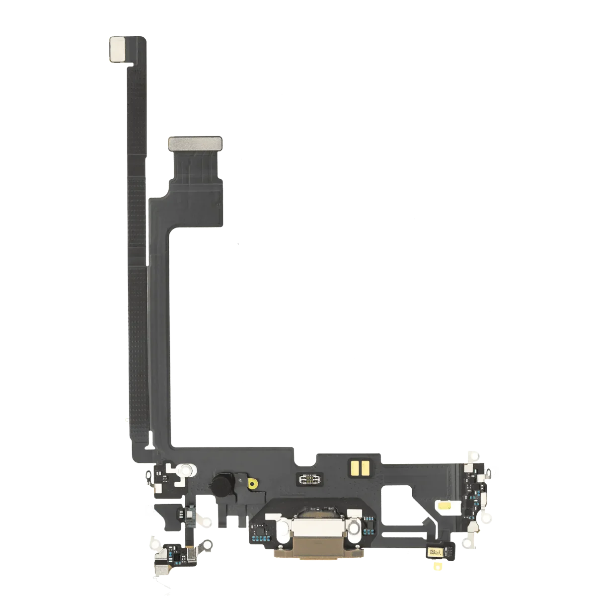 iphone 12 Pro Max İle Uyumlu Şarj Yeri  Girişli ve Mikrofonlu Şarj Filmi Gold