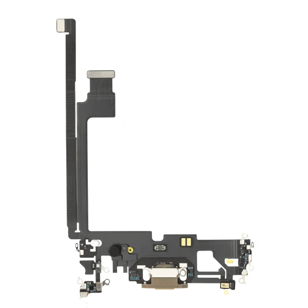 iphone 12 Pro Max İle Uyumlu Şarj Yeri  Girişli ve Mikrofonlu Şarj Filmi Gold