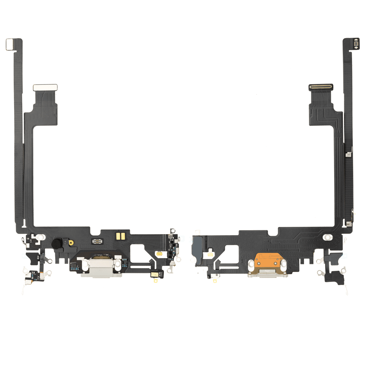 iphone 12 Pro Max İle Uyumlu Şarj Yeri  Girişli ve Mikrofonlu Şarj Filmi Gümüş - Görsel 2