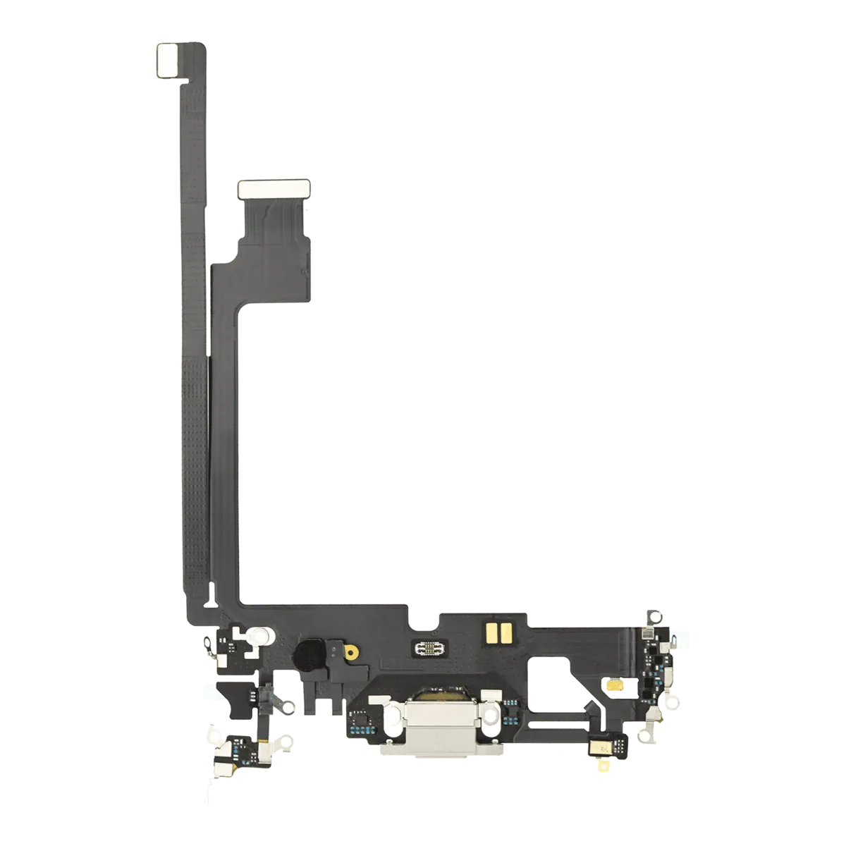 iphone 12 Pro Max İle Uyumlu Şarj Yeri  Girişli ve Mikrofonlu Şarj Filmi Gümüş
