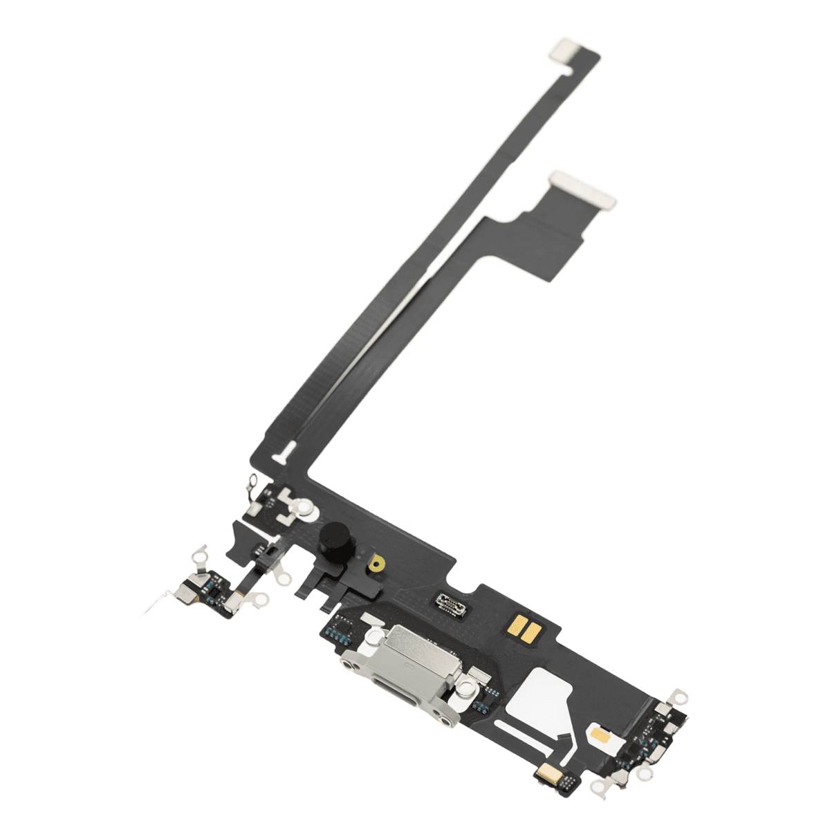 iphone 12 Pro Max İle Uyumlu Şarj Yeri  Girişli ve Mikrofonlu Şarj Filmi Gümüş - Görsel 3