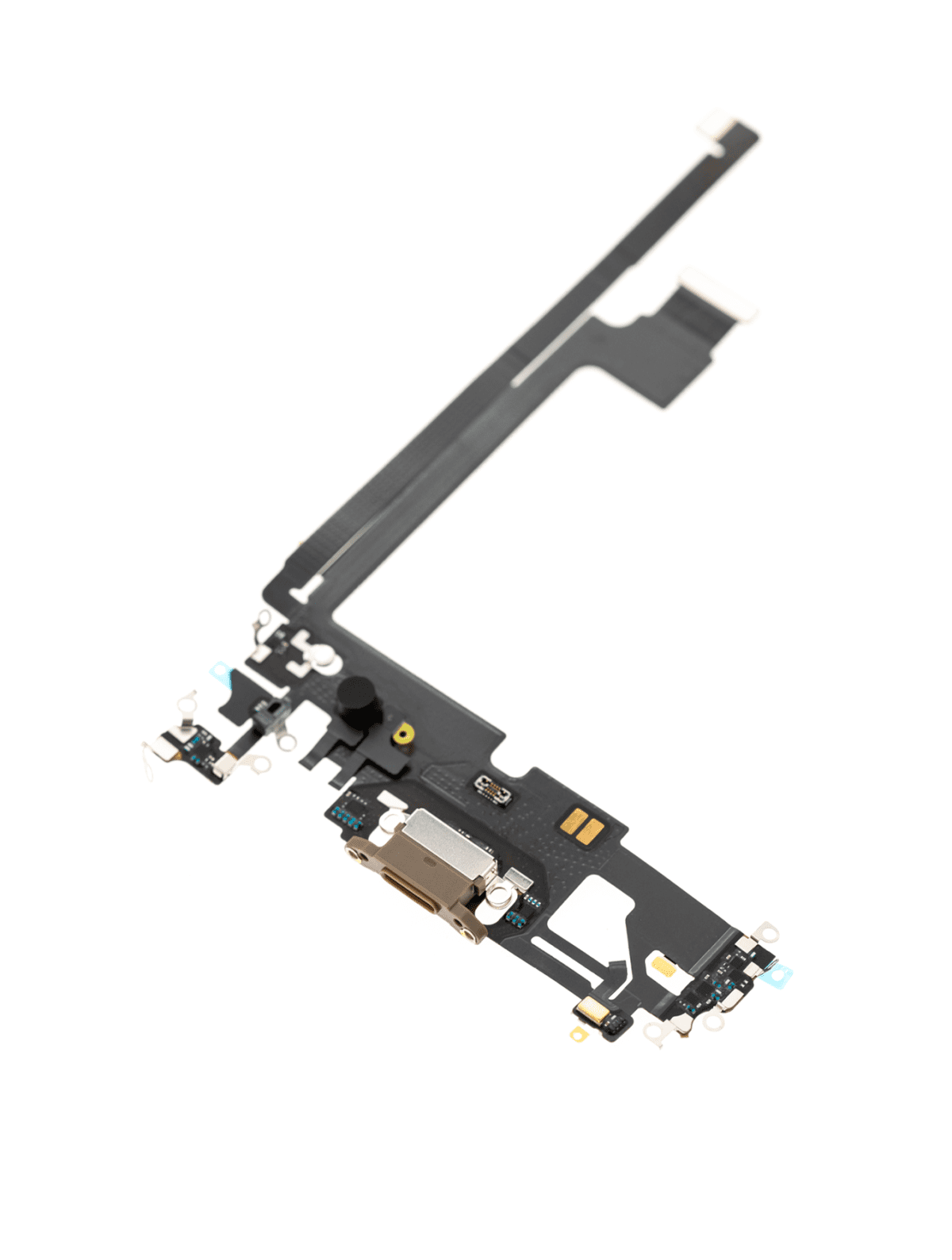 iphone 12 Pro Max İle Uyumlu Şarj Yeri  Girişli ve Mikrofonlu Şarj Filmi Premium Gold - Görsel 2