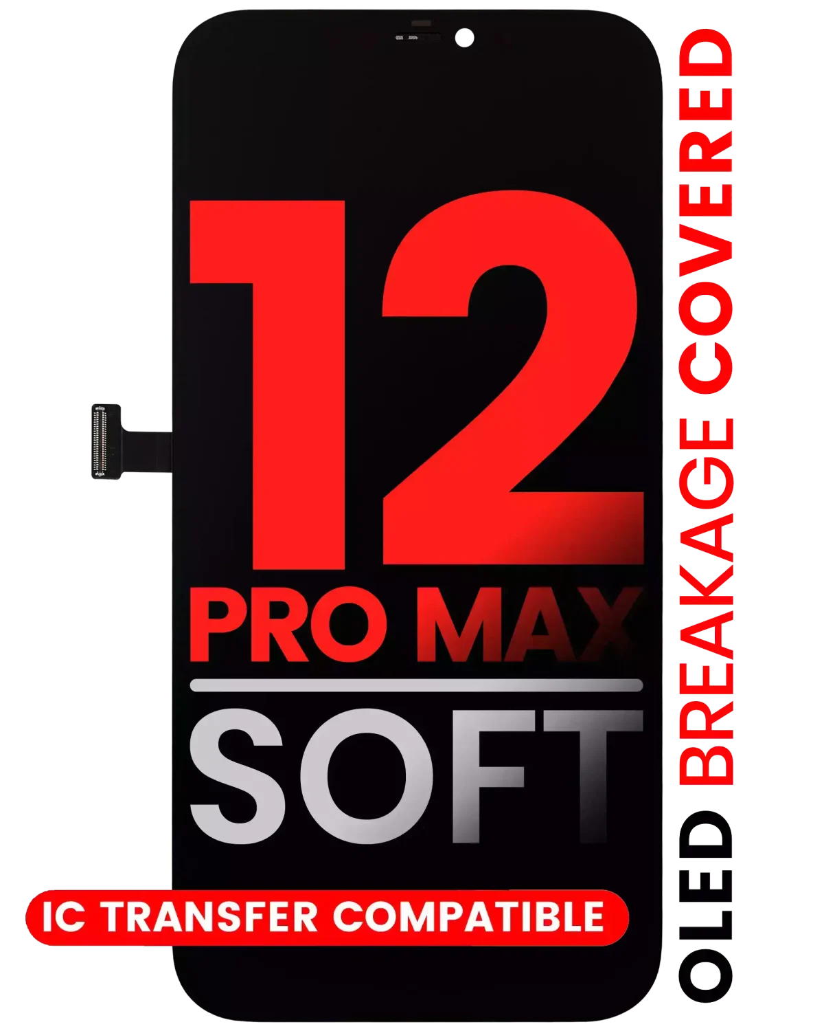 iphone 12 Pro Max ile Uyumlu Ekran Dokunmatik %100 Oled (Soft)