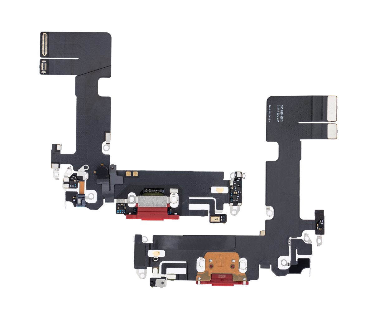 iphone 13 İle Uyumlu Şarj Yeri  Girişli ve Mikrofonlu Şarj Filmi Premium Kırmızı - Görsel 2