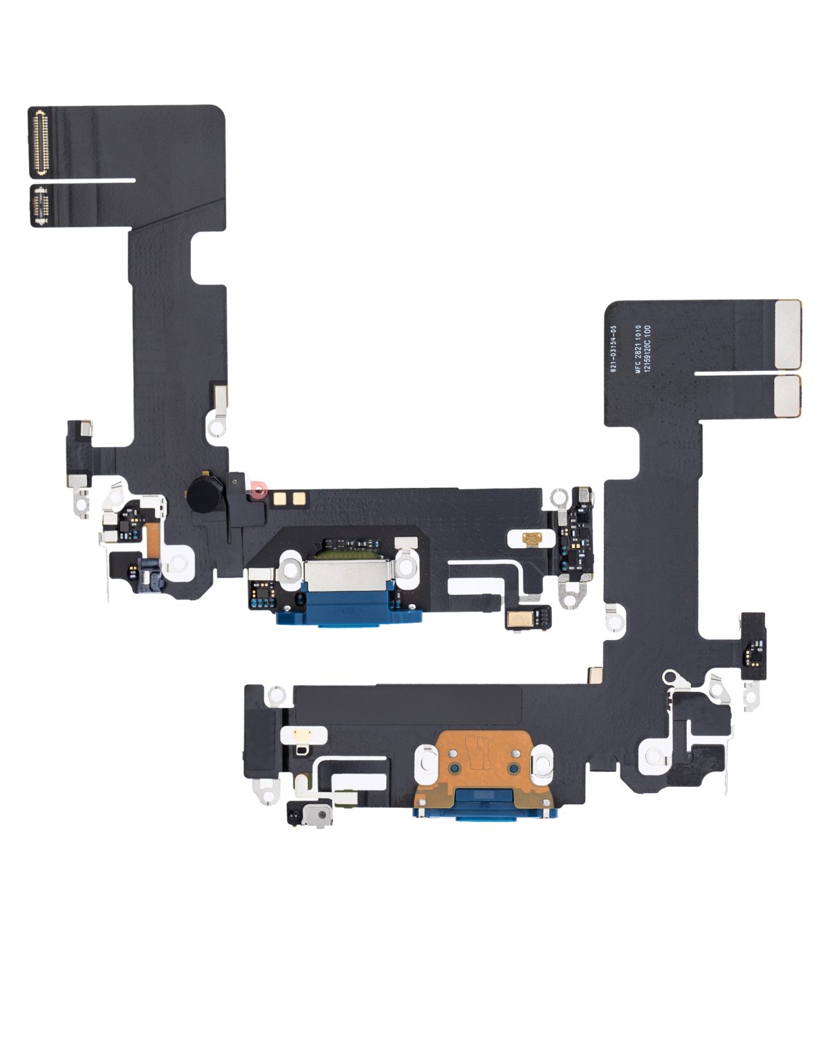 iphone 13 İle Uyumlu Şarj Yeri  Girişli ve Mikrofonlu Şarj Filmi Premium Mavi - Görsel 2