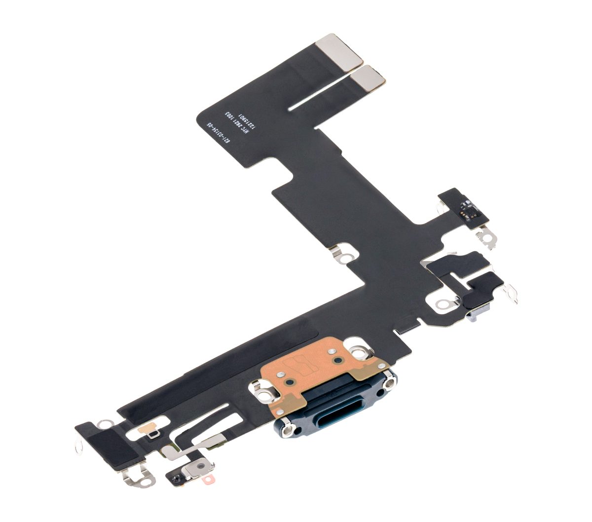 iphone 13 İle Uyumlu Şarj Yeri  Girişli ve Mikrofonlu Şarj Filmi Premium Midnight - Görsel 4