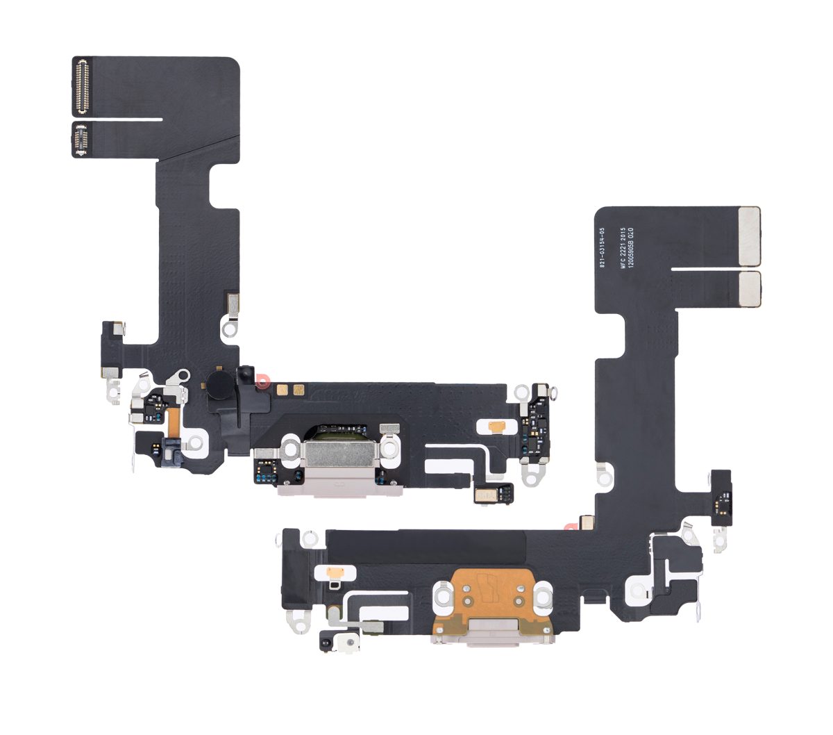 iphone 13 İle Uyumlu Şarj Yeri  Girişli ve Mikrofonlu Şarj Filmi Premium Rose - Görsel 2