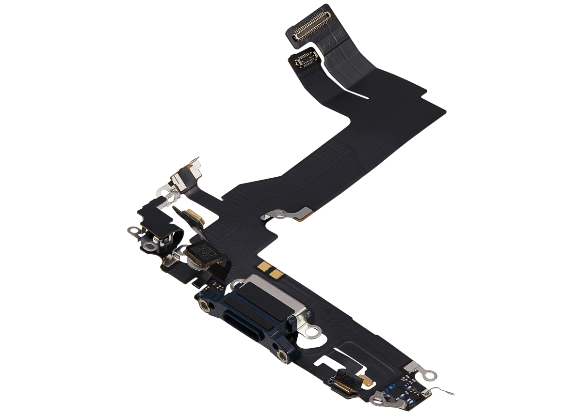 iphone 13 Mini  İle Uyumlu Şarj Yeri  Girişli ve Mikrofonlu Şarj Filmi Aftermarket Plus Geceyarısı - Görsel 3
