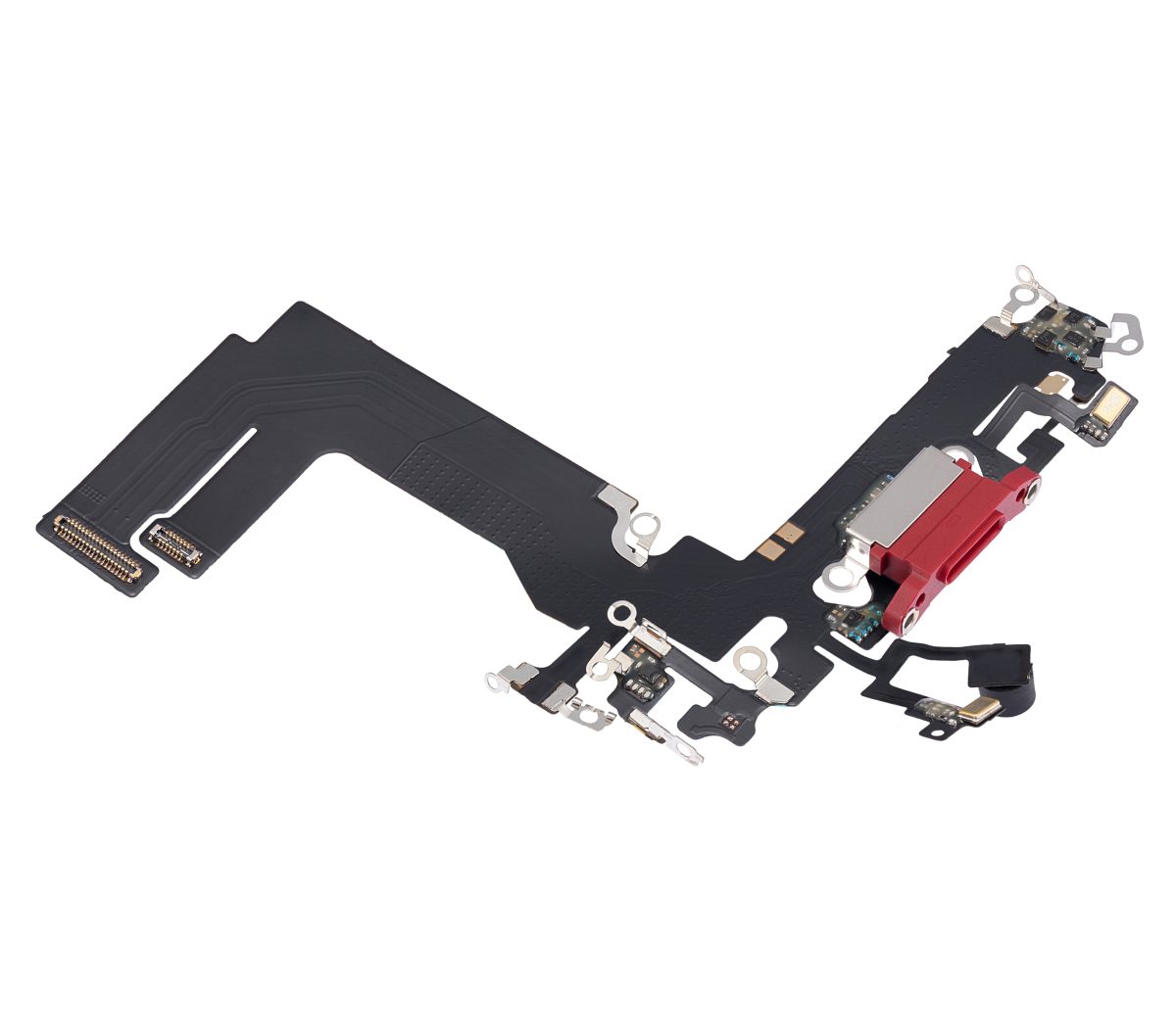 iphone 13 Mini  İle Uyumlu Şarj Yeri  Girişli ve Mikrofonlu Şarj Filmi Aftermarket Plus Kırmızı - Görsel 3
