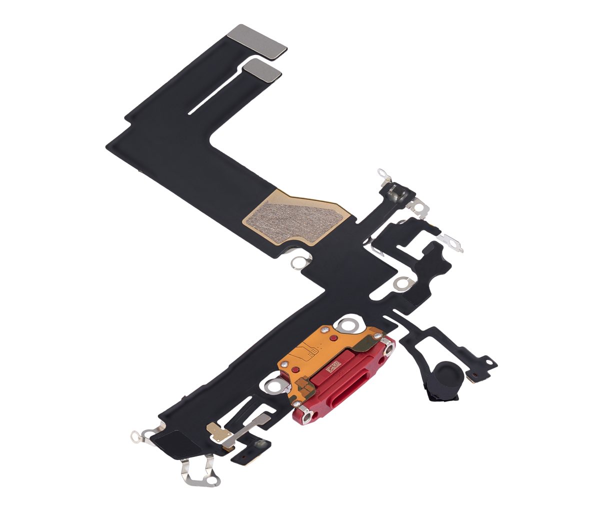 iphone 13 Mini  İle Uyumlu Şarj Yeri  Girişli ve Mikrofonlu Şarj Filmi Aftermarket Plus Kırmızı - Görsel 4