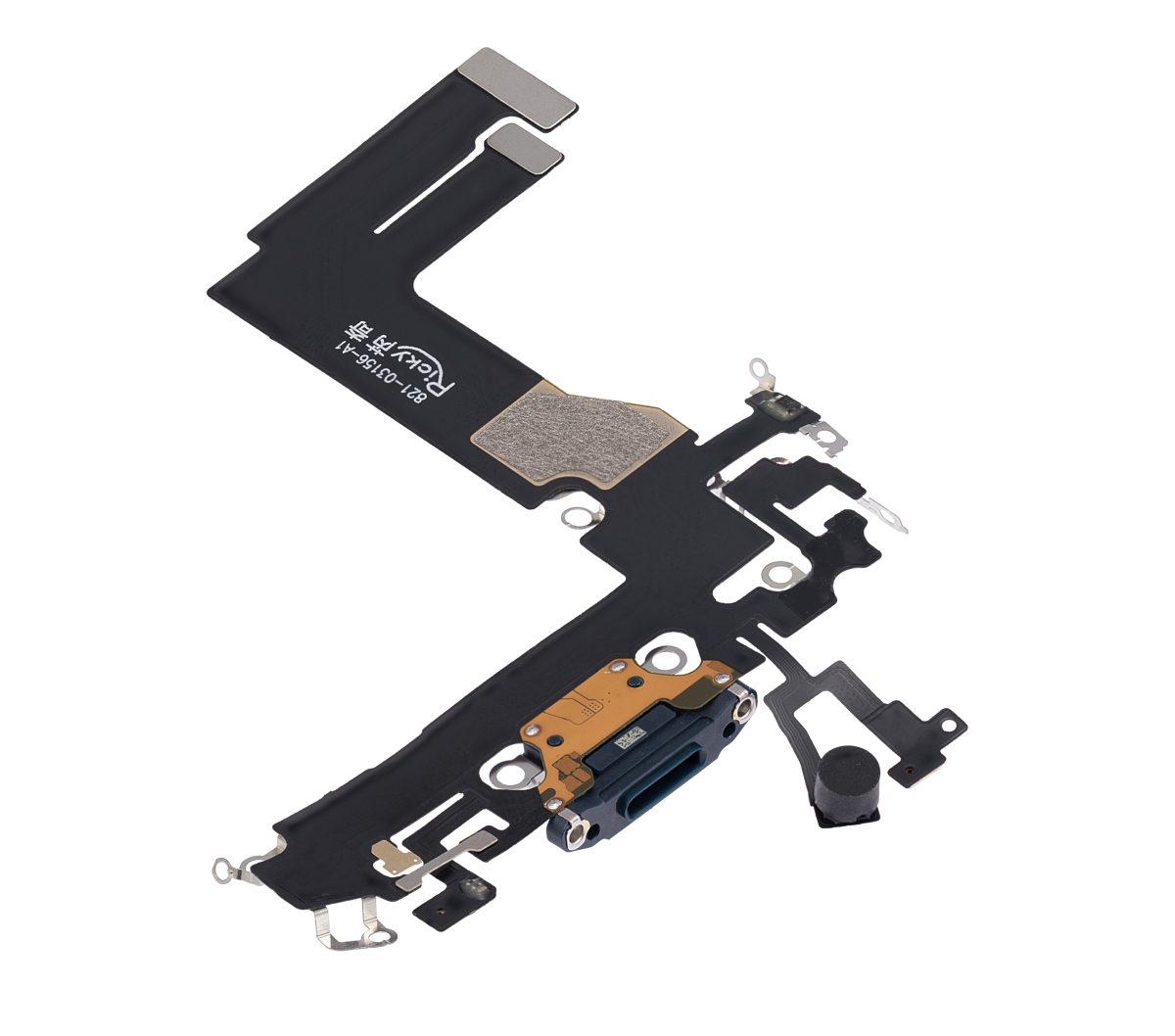 iphone 13 Mini  İle Uyumlu Şarj Yeri  Girişli ve Mikrofonlu Şarj Filmi Aftermarket Plus Mavi - Görsel 4