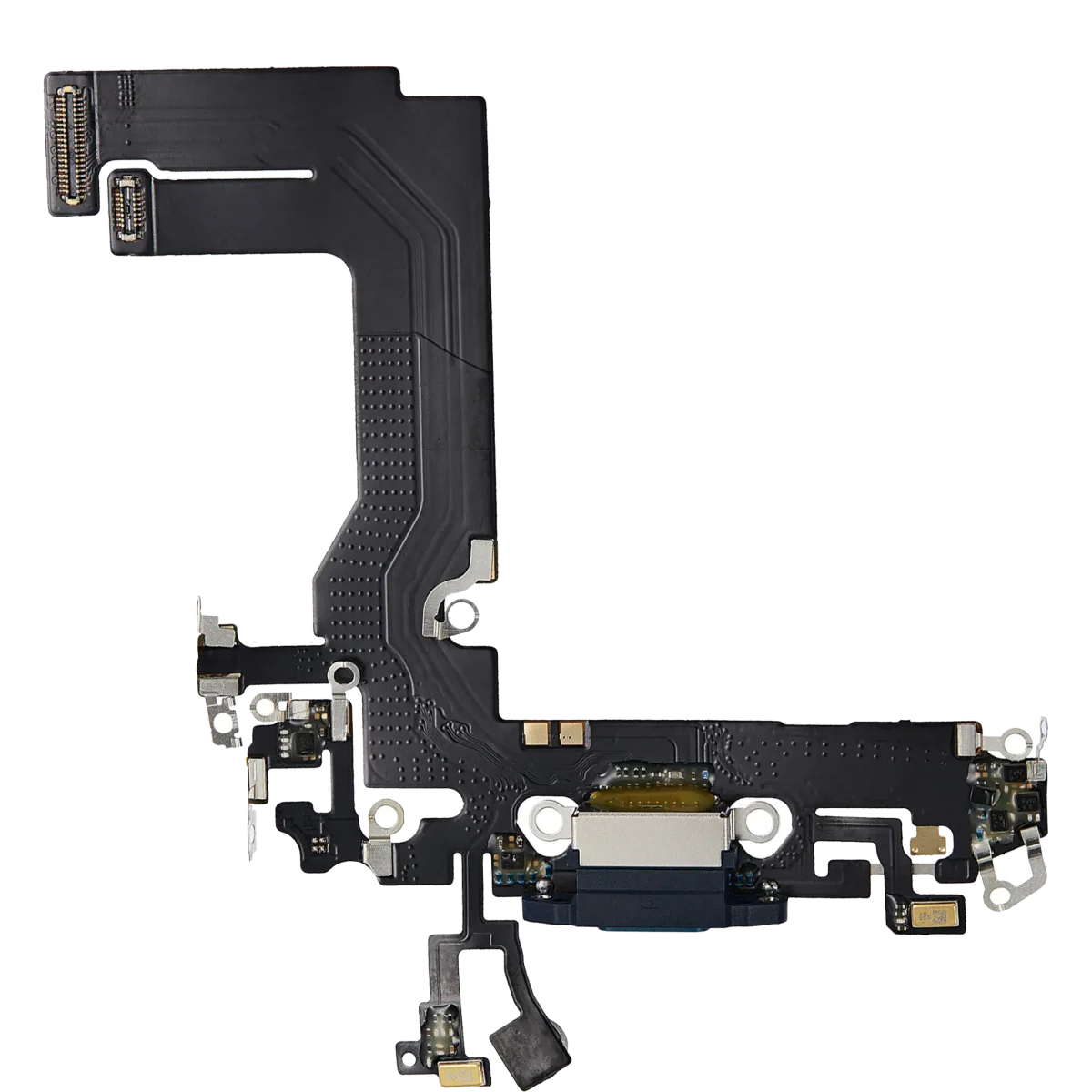 iphone 13 Mini  İle Uyumlu Şarj Yeri  Girişli ve Mikrofonlu Şarj Filmi Aftermarket Plus Mavi