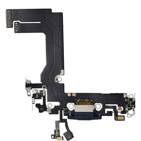 iphone 13 Mini  İle Uyumlu Şarj Yeri  Girişli ve Mikrofonlu Şarj Filmi Aftermarket Plus Mavi