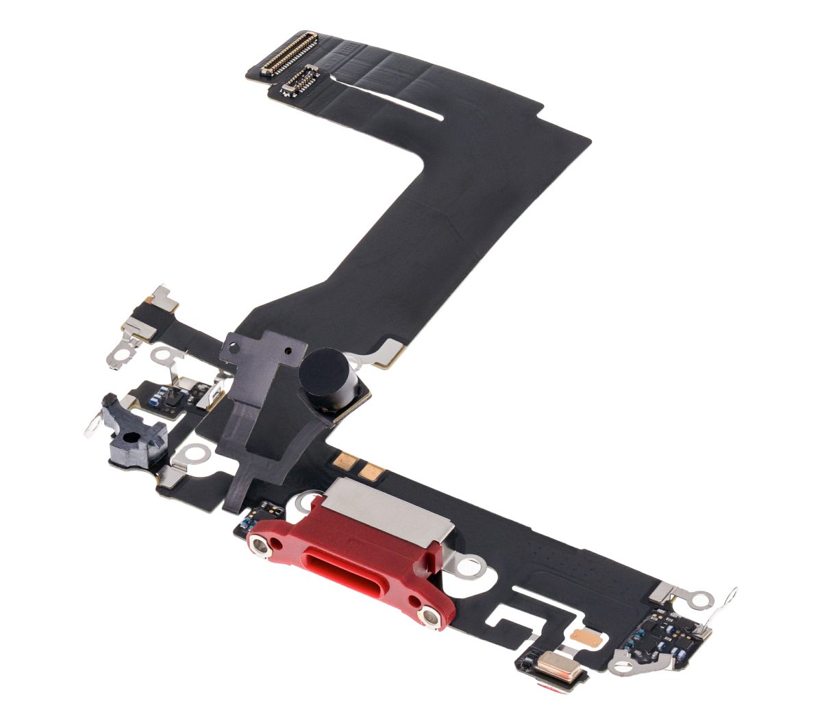 iphone 13 Mini İle Uyumlu Şarj Yeri  Girişli ve Mikrofonlu Şarj Filmi Premium Kırmızı - Görsel 3