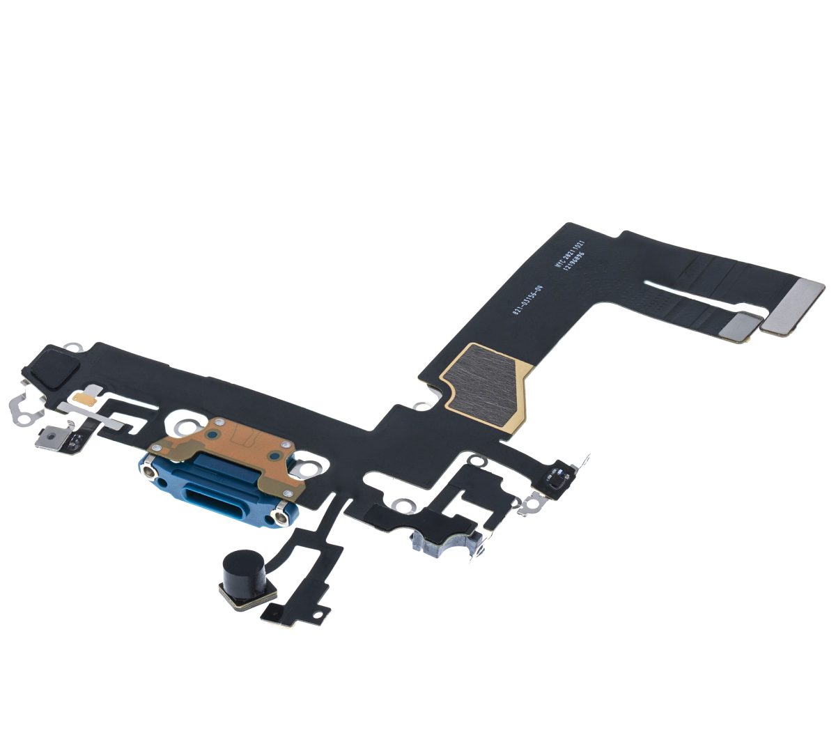 iphone 13 Mini İle Uyumlu Şarj Yeri  Girişli ve Mikrofonlu Şarj Filmi Premium Mavi - Görsel 3