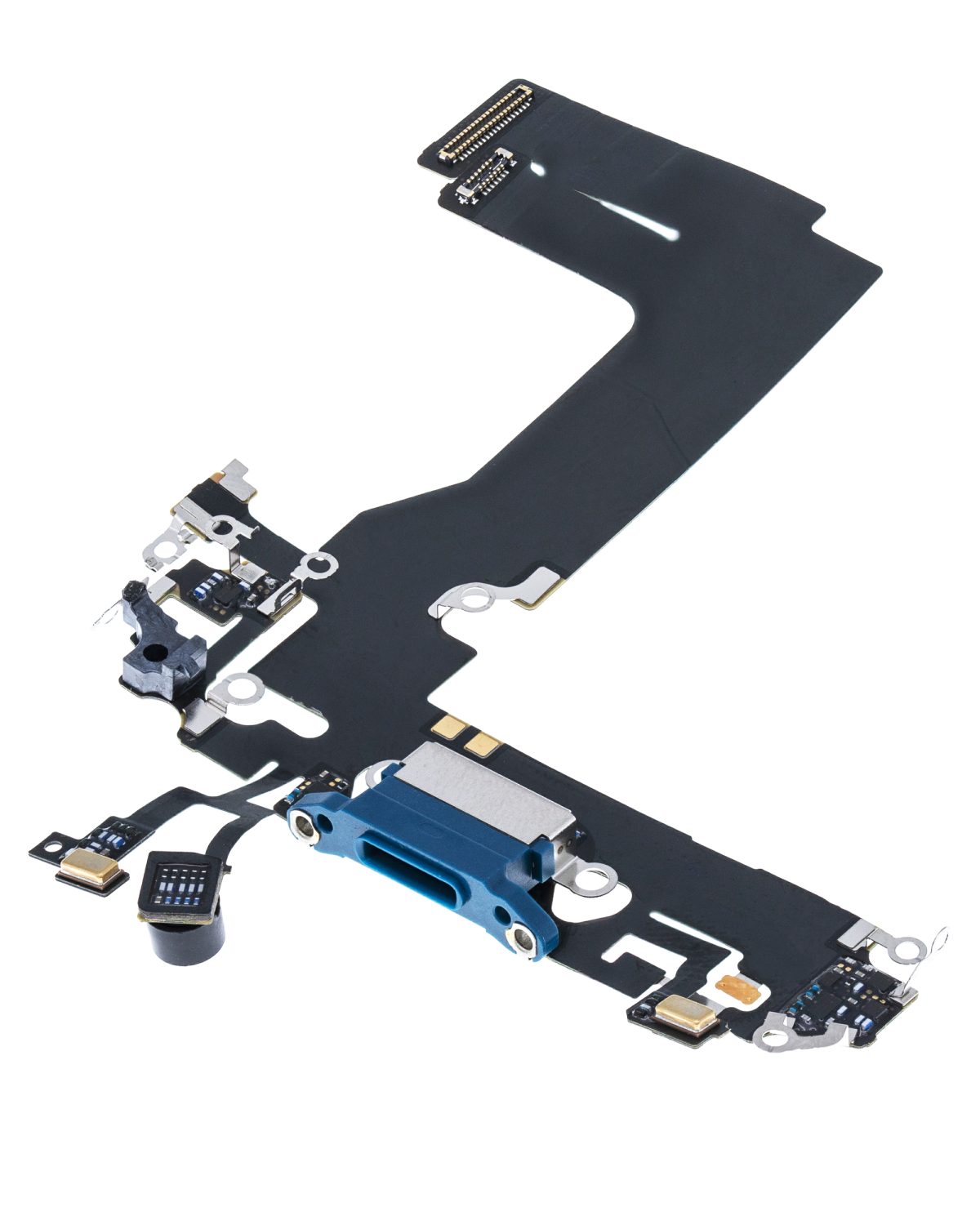 iphone 13 Mini İle Uyumlu Şarj Yeri  Girişli ve Mikrofonlu Şarj Filmi Premium Mavi - Görsel 4