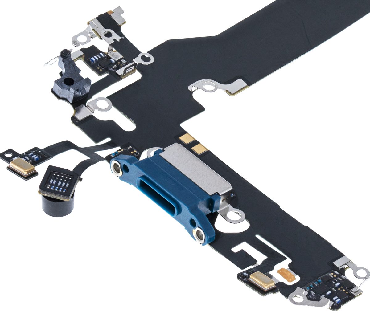 iphone 13 Mini İle Uyumlu Şarj Yeri  Girişli ve Mikrofonlu Şarj Filmi Premium Mavi - Görsel 5