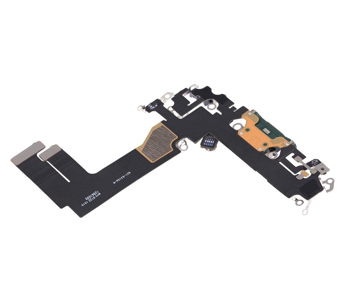 iphone 13 Mini İle Uyumlu Şarj Yeri  Girişli ve Mikrofonlu Şarj Filmi Premium Yeşil - Görsel 3