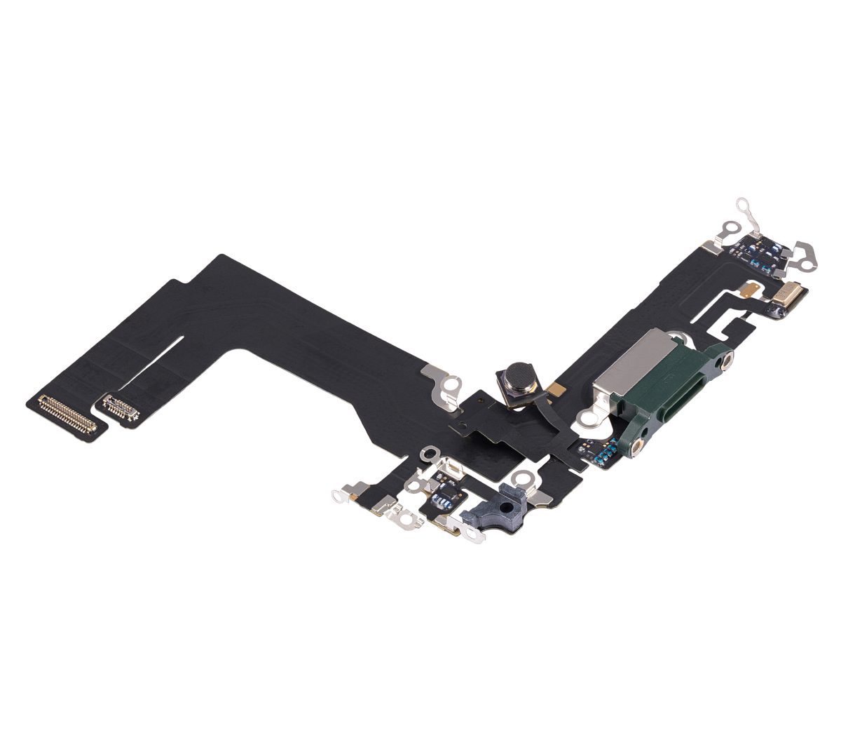 iphone 13 Mini İle Uyumlu Şarj Yeri  Girişli ve Mikrofonlu Şarj Filmi Premium Yeşil - Görsel 4