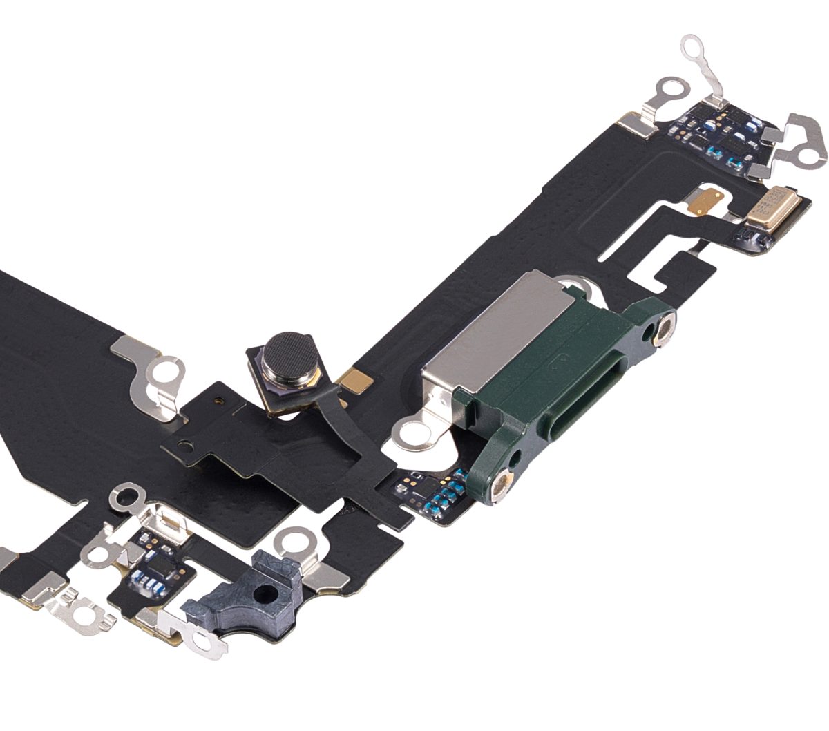 iphone 13 Mini İle Uyumlu Şarj Yeri  Girişli ve Mikrofonlu Şarj Filmi Premium Yeşil - Görsel 5