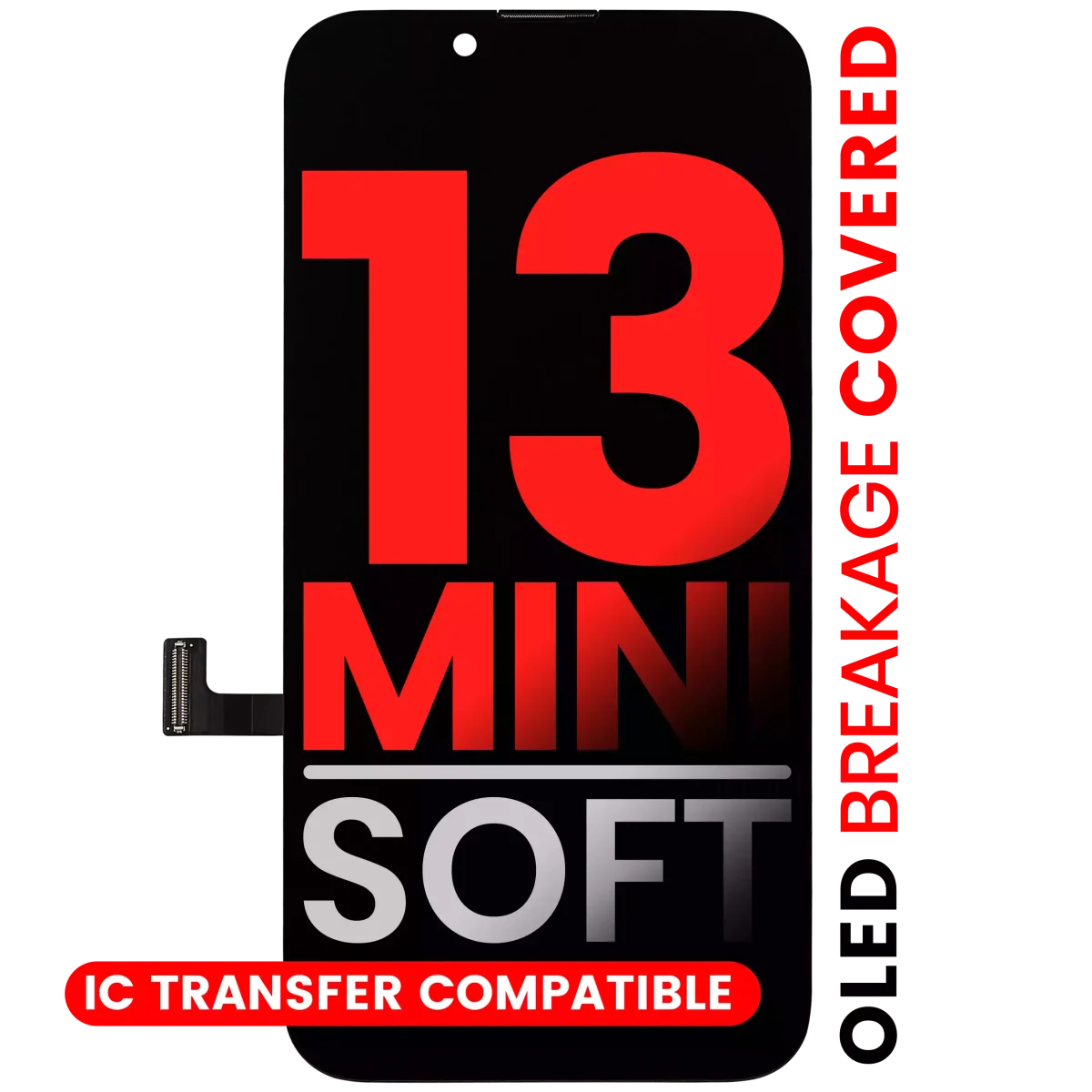 iphone 13 Mini ile Uyumlu Ekran Dokunmatik %100 Oled (Soft)