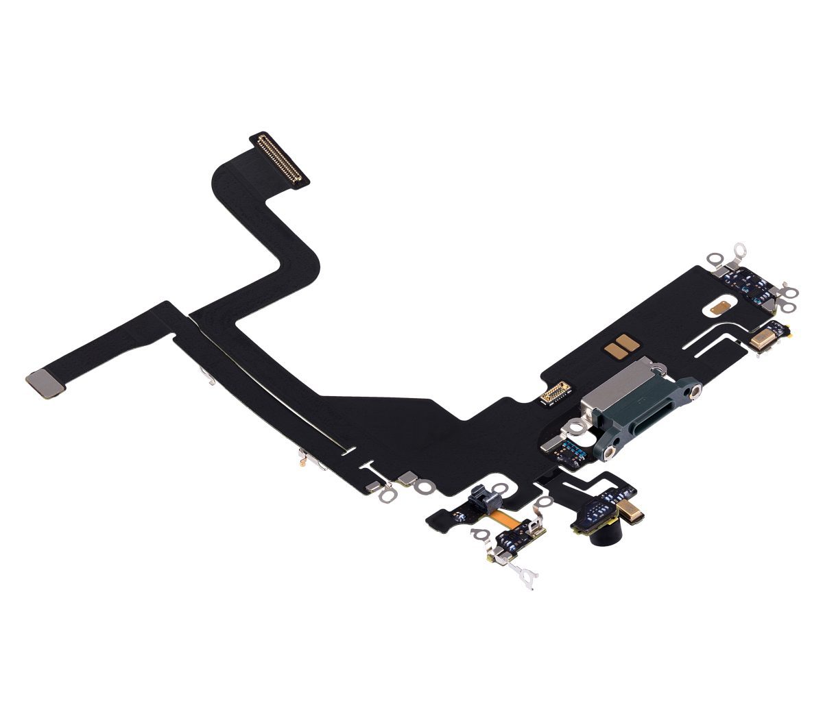 iphone 13 Pro İle Uyumlu Şarj Yeri  Girişli ve Mikrofonlu Şarj Filmi Premium Alpine Green - Görsel 4
