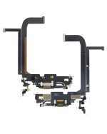 iphone 13 Pro İle Uyumlu Şarj Yeri  Girişli ve Mikrofonlu Şarj Filmi Premium Gold - Görsel 2