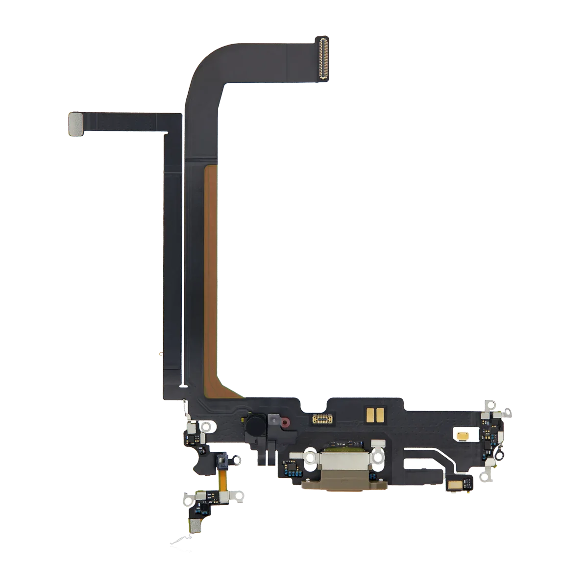 iphone 13 Pro İle Uyumlu Şarj Yeri  Girişli ve Mikrofonlu Şarj Filmi Premium Gold