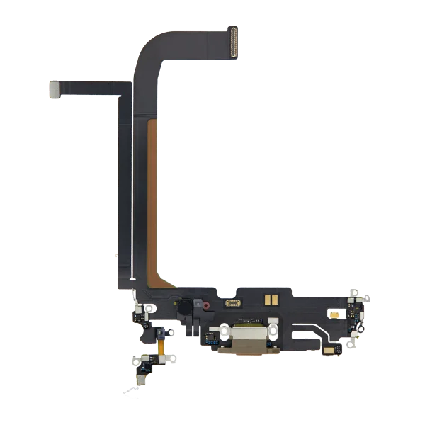 iphone 13 Pro İle Uyumlu Şarj Yeri  Girişli ve Mikrofonlu Şarj Filmi Premium Gold