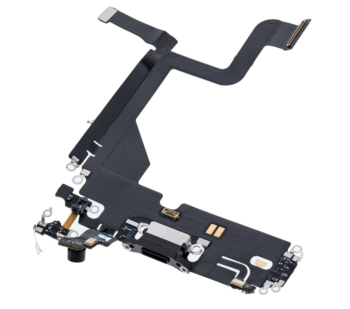 iphone 13 Pro İle Uyumlu Şarj Yeri  Girişli ve Mikrofonlu Şarj Filmi Premium Grafit - Görsel 3
