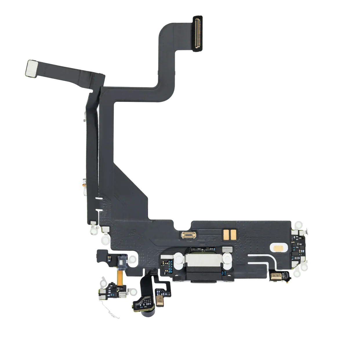 iphone 13 Pro İle Uyumlu Şarj Yeri  Girişli ve Mikrofonlu Şarj Filmi Premium Grafit